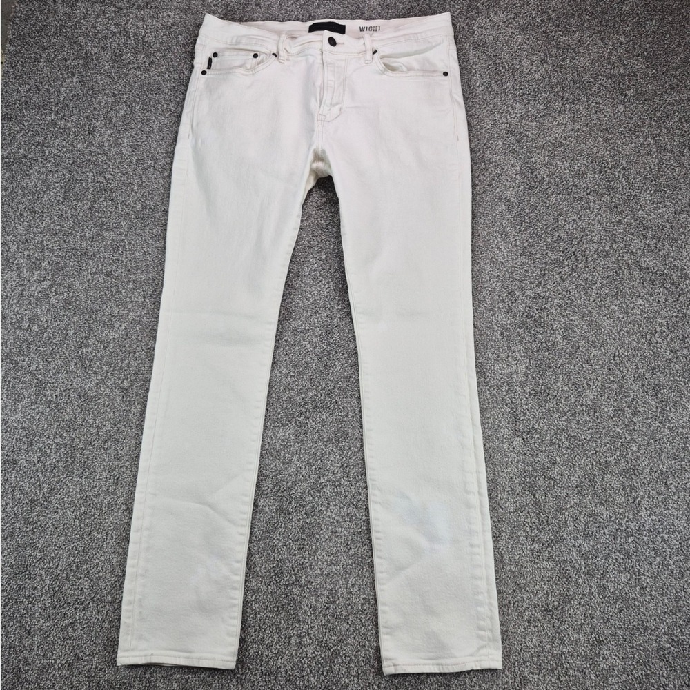 John Varvatos Wight Jeans Mens 33 White Slim Fit Stretch Denim Pants